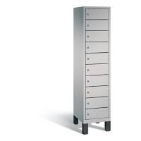 C+P Laptopschrank Evolo H1850xB420xT500mm Korpus Weißaluminium Fronten Weißaluminium
