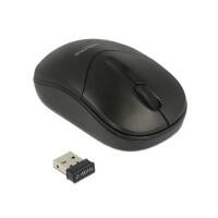 Delock Optische 3-Tasten Mini Maus 2,4 GHz kabellos Schwarz