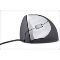 BakkerElkhuizen Kabellose Ergonomische Laser USB Maus Geeignet für Linkshänder 1.65 m Kabel Schwarz, Silber