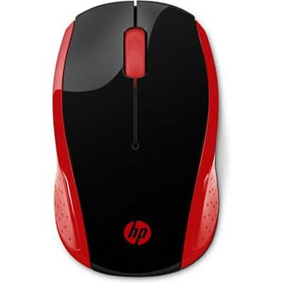 HP 200 Kabellose Optische USB Maus Beidhändig Rot
