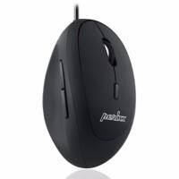 perixx 519 Optische Kabelgebundene Ergonomische Mini-Maus 1.8 m Kabel für Rechtshänder Schwarz