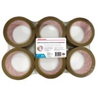 Office Depot Industrie Verpackungsklebeband Geräuscharm 50 mm x 66 m Braun 6 Rollen