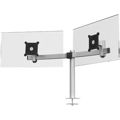 Durable Doppel-Monitorarm für 2 Bildschirme mit Tischdurchführung 508623 Silber Aluminium 445 x 780 x 190 mm