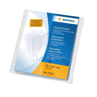 HERMA Ausweishüllen 5015 Transparent Polypropylen (PP) 8,4 x 1,3 cm 25 Stück