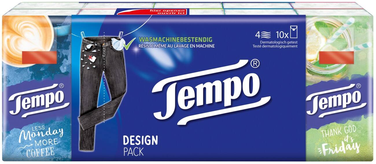 Tempo Taschentücher Original 4 Lagen 10 Pack á 10 Blatt