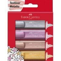 Faber-Castell Metallic TL 46 Textmarker Mehrfarbig Extra Breit Keilspitze 1 - 5 mm 4 Stück