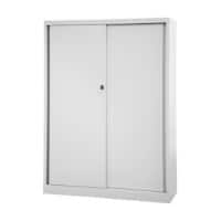 Bisley Schiebetürenschrank ECO, 3 Fachböden, 4 OH, Farbe lichtgrau, H 1637 x B 1200 x T 430 mm