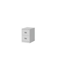 Bisley Hängeregistraturschrank ECO, einbahnig, DIN A4, 2 HR-Schubladen, Farbe lichtgrau; H 698 x B 467 x 620 mm