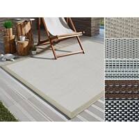 Casa Pura Teppich Palermo Vinyl, Polyethylenterephthalat Hellgrau 1300 mm x 700 mm