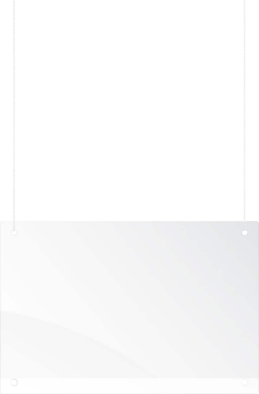 Franken Schutzscheibe für Deckenaufhängung Plexiglas Transparent 100 x 65 cm