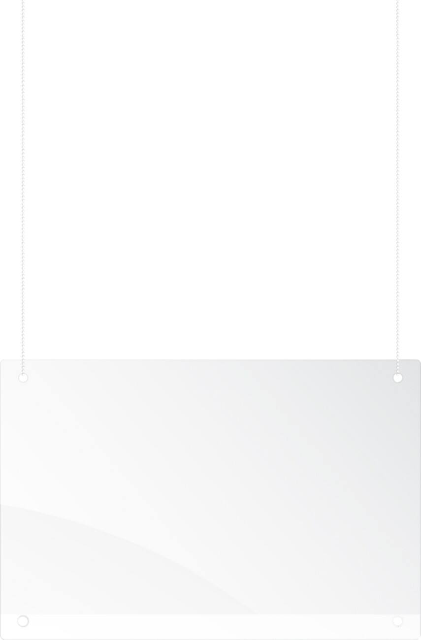 Franken Schutzscheibe für Deckenaufhängung Plexiglas Transparent 80 x 65 cm