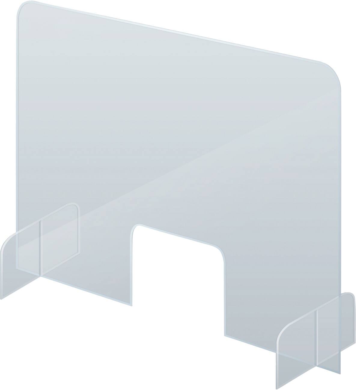 Franken Mobile Schutzscheibe für Tisch Theke Plexiglas Transparent 85 x 70 cm