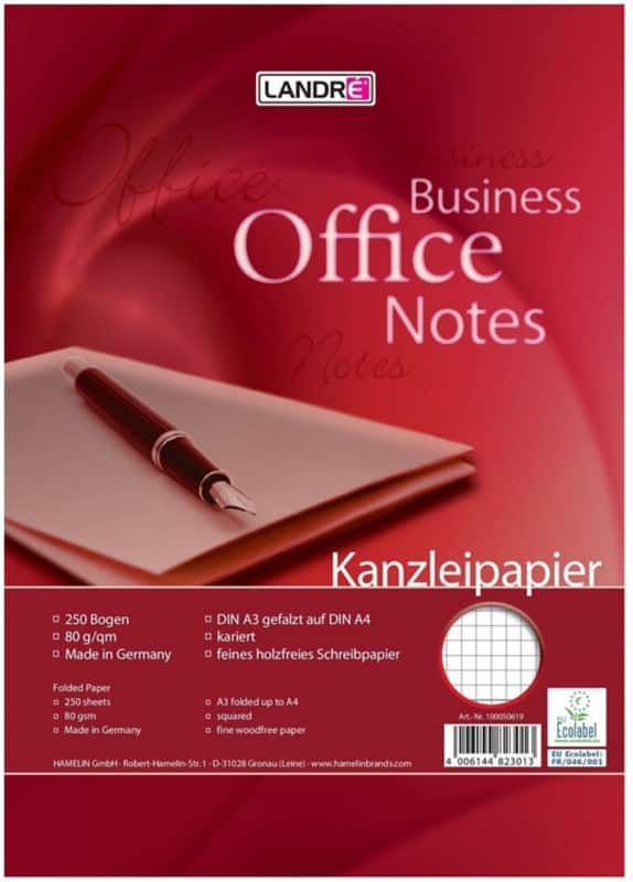 LANDRÉ Office DIN A3 Papier Weiß 80 g/m² 250 Blatt
