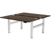 Fellowes Cambio Elektrisch Höhenverstellbar Sitz-Stehschreibtisch Rechteckig Walnuss T-Fuß 1.699 (B) x 1.470 (T) x 1.305 (H) mm MFC (Melaminbeschichtete Spanplatte), PVC (Polyvinylchlorid), Stahl