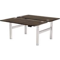 Fellowes Cambio Elektrisch Höhenverstellbar Sitz-Stehschreibtisch Rechteckig Walnuss T-Fuß 1.699 (B) x 1.470 (T) x 1.305 (H) mm MDF (Mitteldichte Faserplatte), PVC (Polyvinylchlorid), Stahl