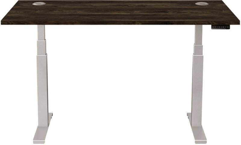 Fellowes Cambio Elektrisch Höhenverstellbar Sitz-Stehschreibtisch Rechteckig Walnuss T-Fuß 1.699 (B) x 649 (T) x 1.305 (H) mm MDF (Mitteldichte Faserplatte), PVC (Polyvinylchlorid), Stahl