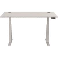 Cambino Höhenverstellbarer Schreibtisch 9771001 Grau 1.600 x 800 x 645 x 645 - 1.305 mm