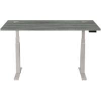 Fellowes Cambio Elektrisch Höhenverstellbar Sitz-Stehschreibtisch Rechteckig T-Fuß 1.699 (B) x 649 (T) x 1.305 (H) mm MDF (Mitteldichte Faserplatte), PVC (Polyvinylchlorid), Stahl