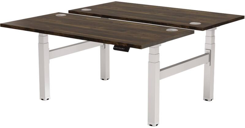 Fellowes Cambio Elektrisch Höhenverstellbar Sitz-Stehschreibtisch Rechteckig Walnuss T-Fuß 1.699 (B) x 1.470 (T) x 1.305 (H) mm MDF (Mitteldichte Faserplatte), PVC (Polyvinylchlorid), Stahl