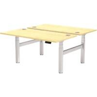 Fellowes Cambio Elektrisch Höhenverstellbar Sitz-Stehschreibtisch Rechteckig Ahorn T-Fuß 1.699 (B) x 1.470 (T) x 1.305 (H) mm MDF (Mitteldichte Faserplatte), PVC (Polyvinylchlorid), Stahl
