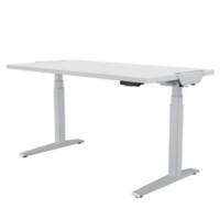 Fellowes Levado Elektrisch Höhenverstellbar Sitz-Stehschreibtisch Rechteckig Weiß Melaminharzbeschichtete Spanplatte, PVC (Polyvinylchlorid) 800 x 1.800 x 640 mm