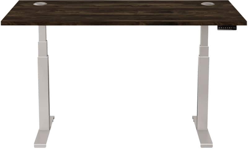 Fellowes Cambio Elektrisch Höhenverstellbar Sitz-Stehschreibtisch Rechteckig Walnuss T-Fuß 1.699 (B) x 649 (T) x 1.305 (H) mm MDF (Mitteldichte Faserplatte), PVC (Polyvinylchlorid), Stahl