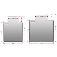 Bürostuhlunterlage mit Lippe Floordirekt Pro Floordirekt Pro Transparent Polycarbonat 900 x 1200 mm