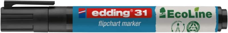 edding EcoLine 31 Flipchart-Marker  Mittel Rundspitze 1,5 - 3 mm Schwarz Nachfüllbar Wasserbeständig