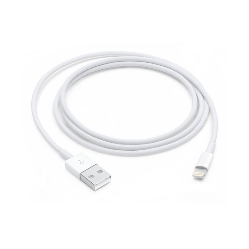 Apple Datenübertragungskabel USB A Stecker Apple Lightning 1 m Weiß