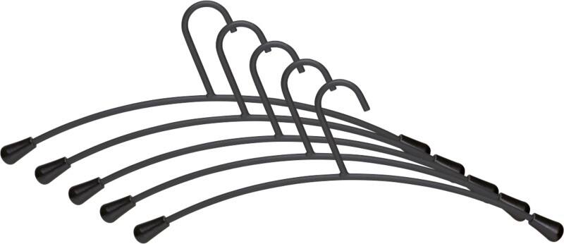 Maul Kleiderbügel 1 Haken Schwarz 5 Stück