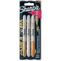 Sharpie Metallic Permanentmarker Fein Rundspitze 1 mm Farbig sortiert 3 Stück