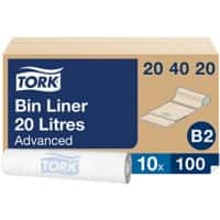 Tork Müllsäcke 20 L  Weiß PP (Polyproplylen) 1000 Stück