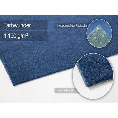 Rasenteppich Casa Pura Farbwunder Pro Blau Polypropylen 1000 x 1000 mm