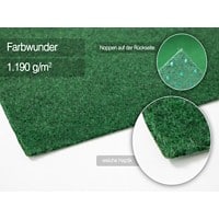 Rasenteppich Casa Pura Farbwunder Pro Grün Polypropylen 2000 x 2000 mm