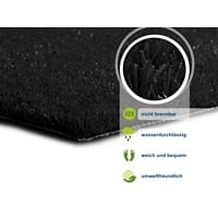 Rasenteppich Casa Pura Premium Color Schwarz Polyethylen 1000 x 4000 mm