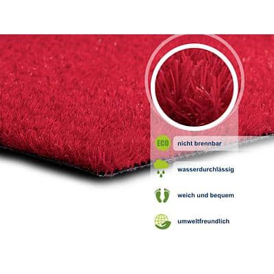 Rasenteppich Casa Pura Premium Color Rot Polyethylen 500 x 500 mm