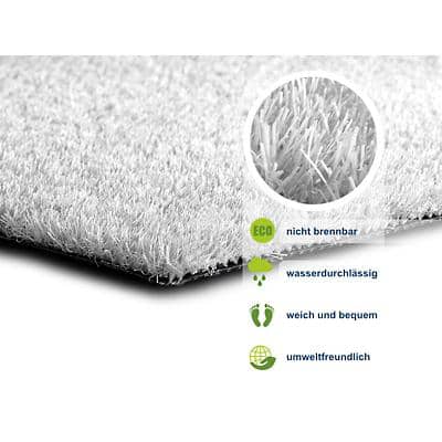 Rasenteppich Casa Pura Premium Color Weiß Polyethylen 2000 x 15000 mm