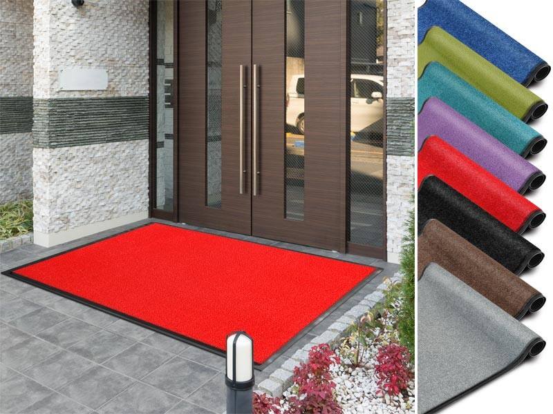 Fußmatte Sky Monochrom Rot Polyamid, High-Twist-Nylon 600 x 1800 mm