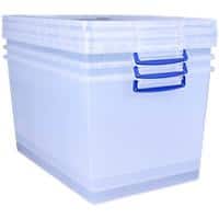 Really Useful Box Aufbewahrungsbox 83 L Transparent Kunststoff 44 x 68,5 x 36,8 cm 3 Stück