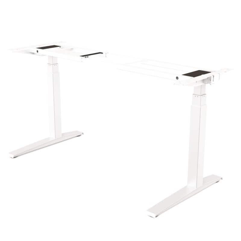 Fellowes Levado Elektrisch Höhenverstellbar Sitz-Stehschreibtischgestell Rechteckig Weiß T-Fuß 1.829 (B) x 698 (T) x 1.257 (H) mm MFC (Melaminbeschichtete Spanplatte), PVC (Polyvinylchlorid), Stahl