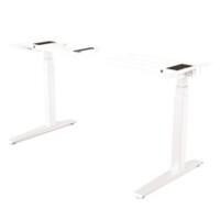 Fellowes Levado Elektrisch Höhenverstellbar Sitz-Stehschreibtischgestell Rechteckig Weiß T-Fuß 1.829 (B) x 698 (T) x 1.257 (H) mm MFC (Melaminbeschichtete Spanplatte), PVC (Polyvinylchlorid), Stahl