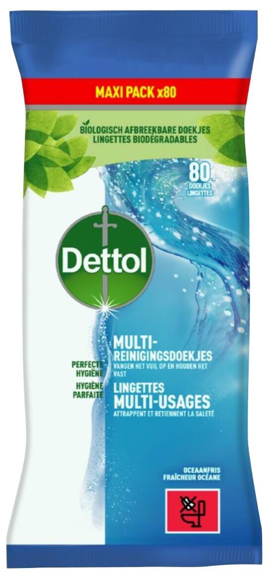 Dettol Reinigungstücher Power and Fresh 80 Stück