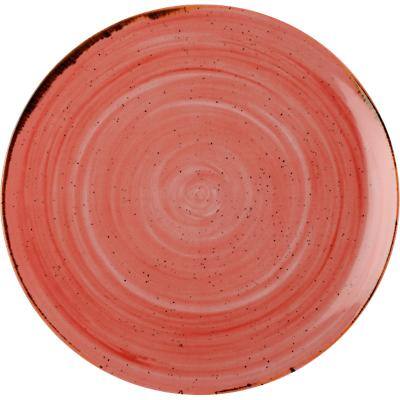 Teller Nova Saturno Rot gesprenkelt Porzellan 12 Stück 24 cm