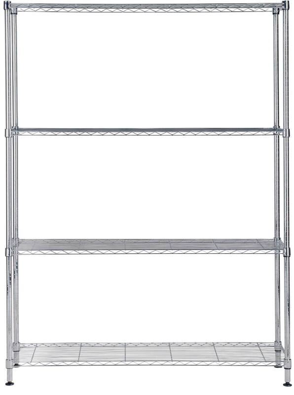 Alba Mobi Chrom Lagerregal 1.200 x 350 x 1.600 mm Silber