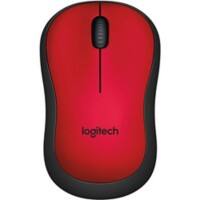 Logitech M220 Silent Kabellose Optische Maus Beidhändig 3 Tasten 2,4 GHz Rot (910-004880)