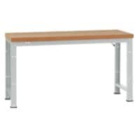 Manuflex Stationär Werkbank PROFI Standard Kunststoff Lichtgrau 1.250 x 700 x 840 mm