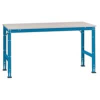 Manuflex Arbeitstisch Stationär Universal Melamin, Stahl Brillantblau 1.000 x 800 mm