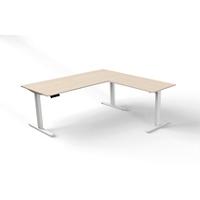 Move 3 - Steh-/Sitztisch 180x80x72-120 cm mit Anbau 100x60 cm Ahorn