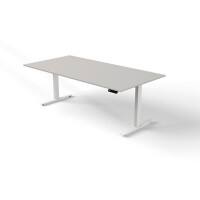 Move 3 - Steh-/Sitztisch 200x100x72-120 cm lichtgrau