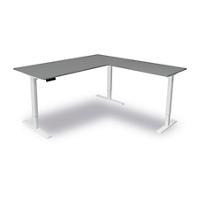 Move 3 - Steh-/Sitztisch 180x80x72-120 cm mit Anbau 100x60 cm grafit